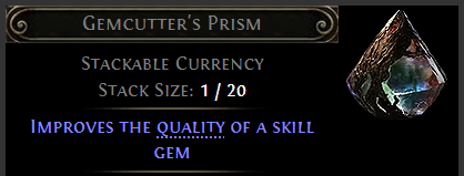 MMOJUGG Path of Exile 2 Gemcutter's Prism * 100 Details View of Item Function and Use